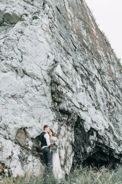 Wedding in the mountains Stock Photos