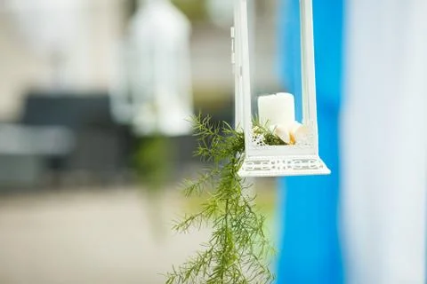 Wedding in a nautical style with the blue notes Stock Photos