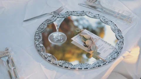 Wedding organization. Dinner at the wedding reception Stock Footage 219610496