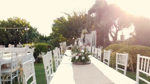 Wedding organization. luxury event. Stock Footage 219614218