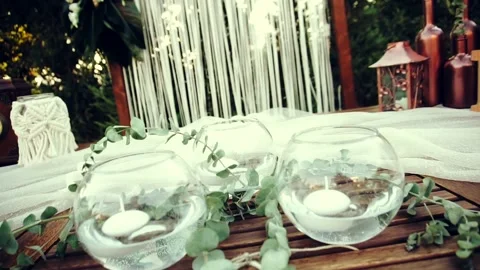 Wedding organization. luxury event. Stock Footage 219614601