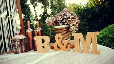 Wedding organization. luxury event. Stock Footage 219614618
