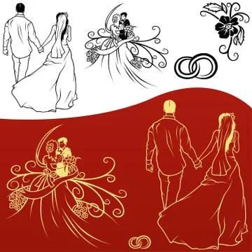 Wedding Ornament Stock Illustration