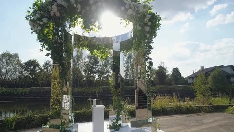 Wedding outdoor ceremony Stock Footage 98790427