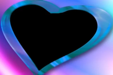 Wedding overlay with alpha blue pink swirls heart 4x3 NTSC Stock Footage 331368
