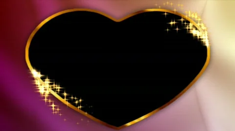 Wedding overlay with alpha lilac ivory heart particles hd ntsc Stock Footage 337155