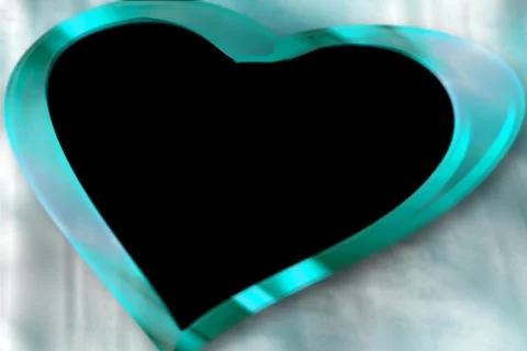 Wedding overlay with alpha lime heart 4x3 NTSC Stock Footage 331405