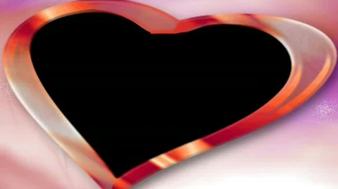 Wedding overlay with alpha red heart hd ntsc Stock Footage 337731
