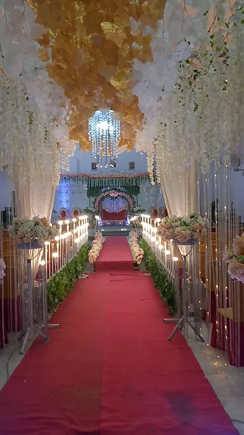 Wedding party decoration Stock Footage 209210585