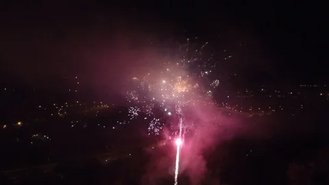 Wedding Party Fireworks Stock Footage 111826036