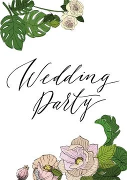 Wedding party invitation Illustrazione stock