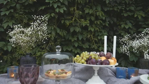 Wedding party table,  festive table Stock-Footage 144991684