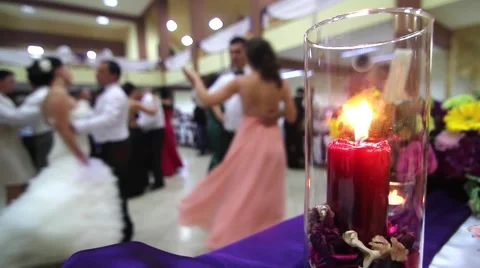 Wedding party where the guests dance Stock Footage 60698080