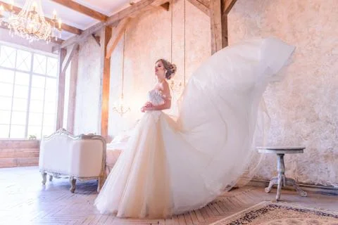 Wedding photography of the bride in the studio 스톡 사진