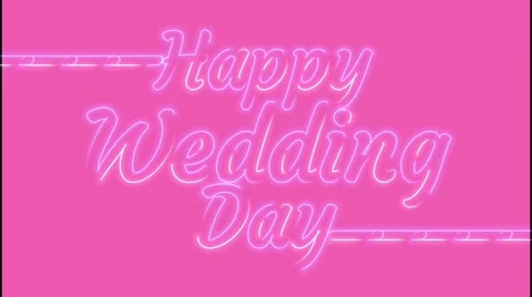 Wedding pink neon Stock Footage 306946272