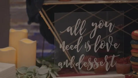 Wedding Plaque all you need is love Video stock 253116206