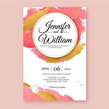 Wedding poster template Illustrazione stock