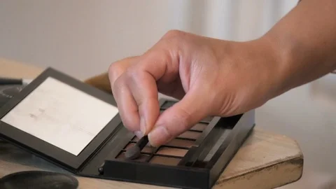 Wedding preparation in Risør, Norway, make-up Stock Footage 71332402