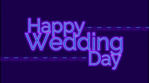 Wedding purple neon Stock Footage 306946251