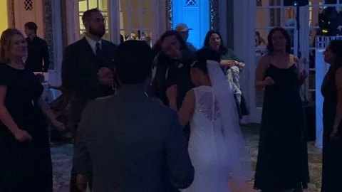 Wedding Reception - Ball Room - Bride Dancing Stock Footage 209145997