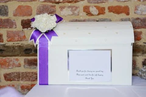 Wedding reception card box Stock Photos