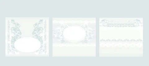 Wedding reception card set Stock Illustration