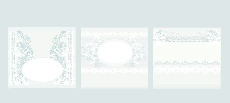 Wedding reception card set Stock Illustration