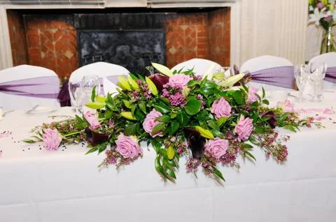 Wedding reception decoration Stock Photos