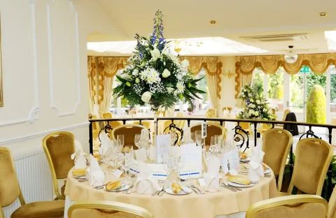 Wedding reception decoration Stock Photos