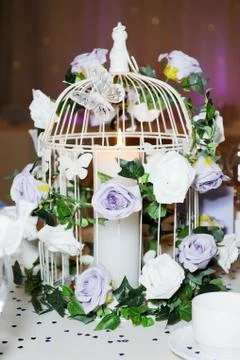 Wedding reception decoration Stock Photos