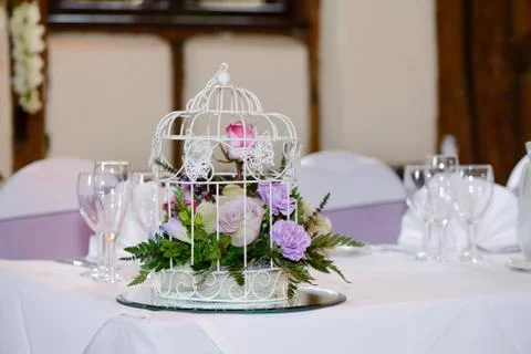 Wedding reception decoration Stock Photos