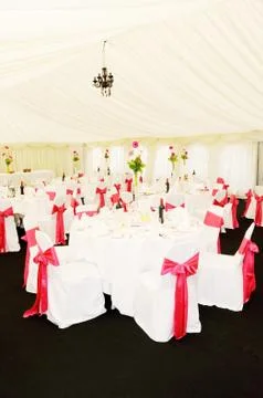 Wedding reception decorations Stock Photos