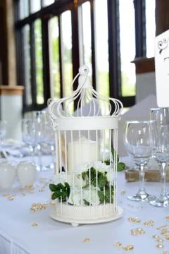 Wedding reception details Stock Photos