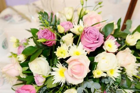 Wedding reception flowers Stock Photos
