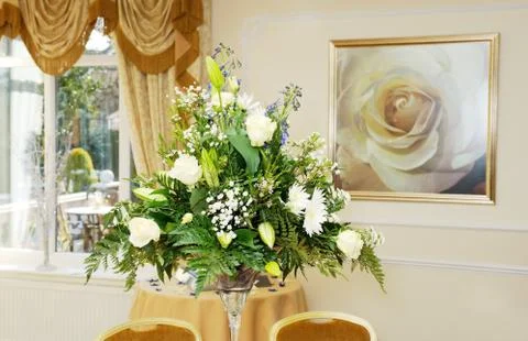 Wedding reception flowers Stock Photos