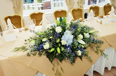 Wedding reception flowers Stock Photos