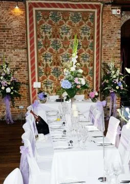 Wedding reception flowers Stock Photos