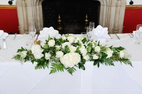 Wedding reception flowers Stock Photos