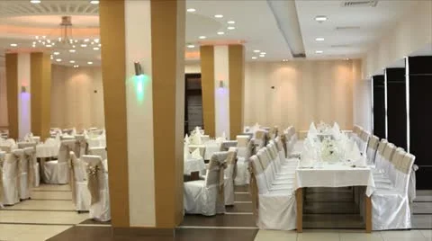 Wedding reception hall Stock Footage 24654836