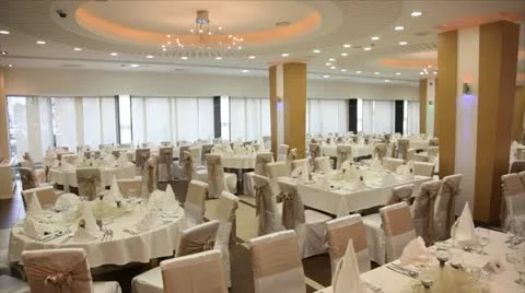 Wedding reception hall Stock Footage 24654905