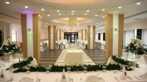 Wedding reception hall Stock Footage 24654928