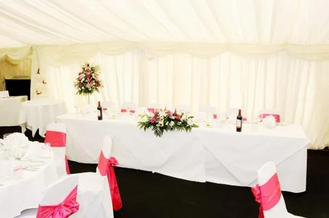 Wedding reception interior Stock Photos