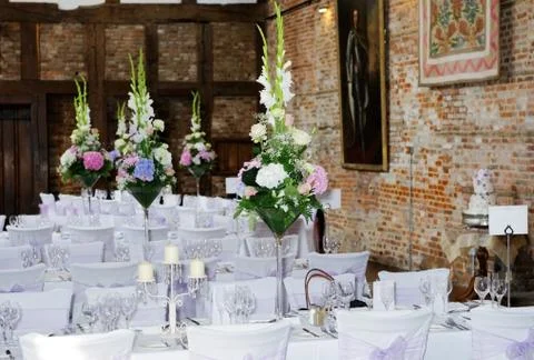 Wedding reception interior Stock Photos