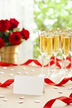 Wedding reception setting Stock Photos