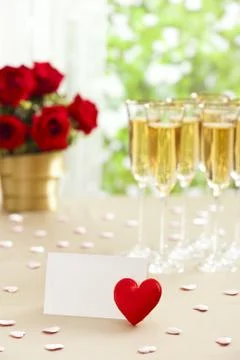 Wedding reception setting Foto stock