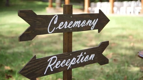 Wedding Reception signage Stock Footage 227077052