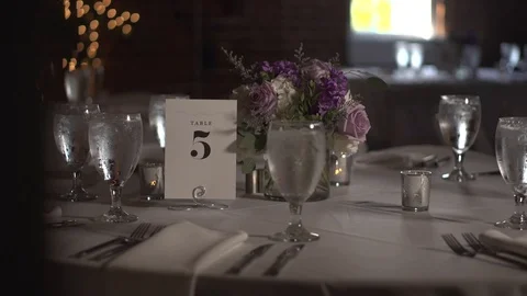 Wedding Reception Table Decor Video stock 111723610