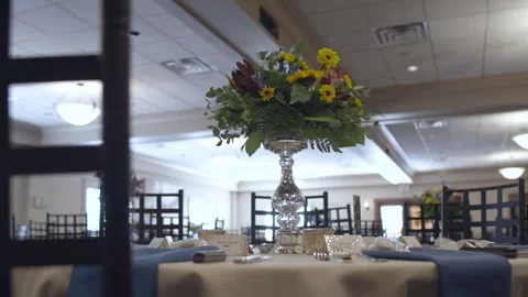 Wedding Reception Table Decor Stock-Footage 253506380
