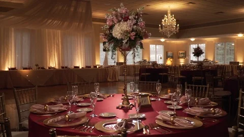 Wedding Reception Table Video stock 87094576