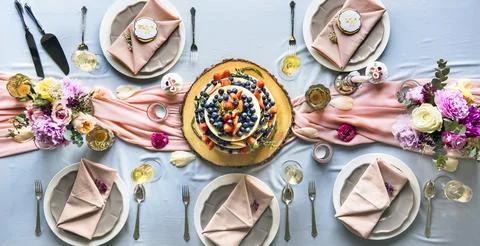 Wedding Reception Table Setting Stock Photos